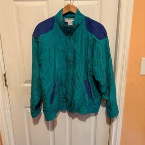 Vintage Silk Adventure Windbreaker Jacket